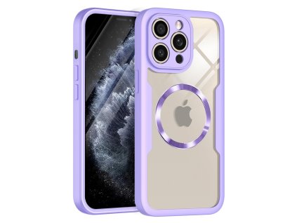 51249 techsuit colorverse 360 magsafe series puzdro ochranne sklo pre iphone 11 pro fialove