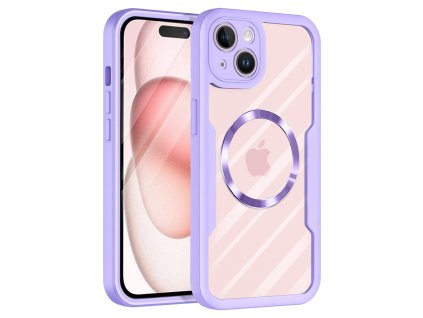 51264 techsuit colorverse 360 magsafe series puzdro ochranne sklo pre iphone 15 plus fialove