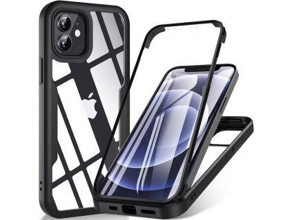 56313 techsuit colorverse 360 series screen protector 360 ochranny kryt ochranna folia iphone 12 cierny