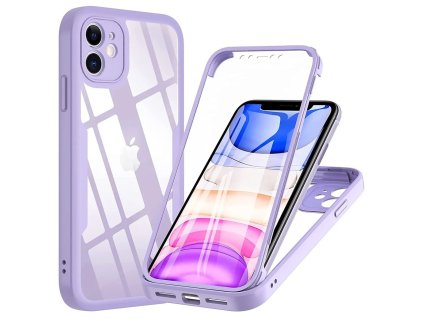 56322 techsuit colorverse 360 series screen protector 360 ochranny kryt ochranna folia iphone 12 fialovy