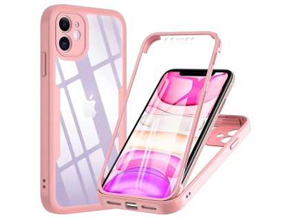 56316 techsuit colorverse 360 series screen protector 360 ochranny kryt ochranna folia iphone 12 ruzovy
