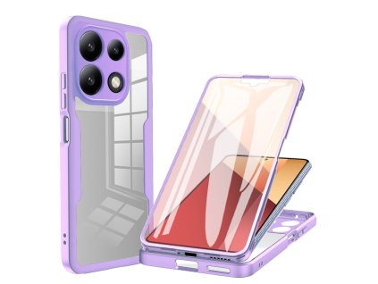 52422 techsuit colorverse 360 series puzdro ochrana displeja pre xiaomi redmi note 13 4g fialove purple