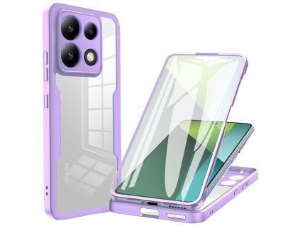 52434 techsuit colorverse 360 series puzdro ochrana displeja pre xiaomi redmi note 13 pro 5g poco x6 fialove purple