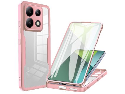 52428 techsuit colorverse 360 series puzdro ochrana displeja pre xiaomi redmi note 13 pro 5g poco x6 ruzove pink