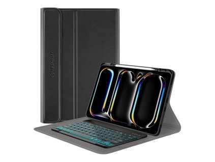 38189 techsuit cozytab ochranne puzdro s drziakom na ceruzku bezdrotovou rgb magnetickou klavesnicou ipad pro 13 2024 cierne