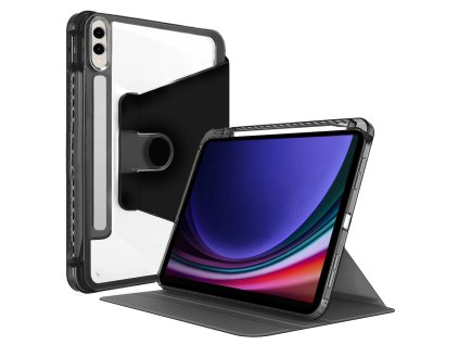 30595 techsuit crystal vision puzdro pre samsung galaxy tab s9 plus s9 fe plus cierna