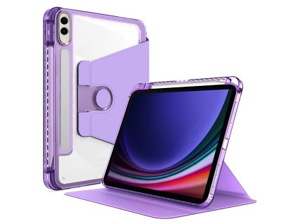 30598 techsuit crystal vision puzdro pre samsung galaxy tab s9 plus s9 fe plus fialova