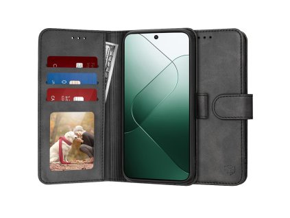 36700 techsuit diary book otvaracie ochranne puzdro xiaomi 14 cierne