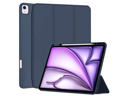 47652 techsuit flex trifold s drziakom na pero puzdro na ipad air 13 2024 tmava modra