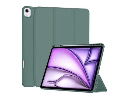 47661 techsuit flex trifold s drziakom na pero puzdro na ipad air 13 2024 zelena