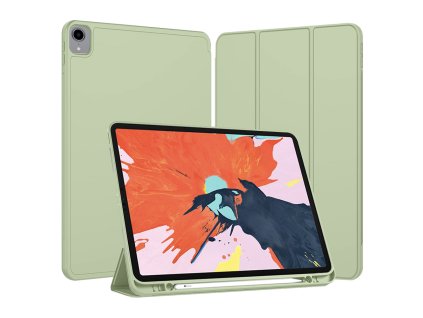 47505 techsuit flex trifold s drziakom na pero puzdro na ipad pro 12 9 2018 2020 2021 2022 matcha zelena