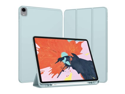47493 techsuit flex trifold s drziakom na pero puzdro na ipad pro 12 9 2018 2020 2021 2022 nebeska modra
