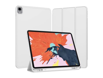 47490 techsuit flex trifold s drziakom na pero puzdro na ipad pro 12 9 2018 2020 2021 2022 seda