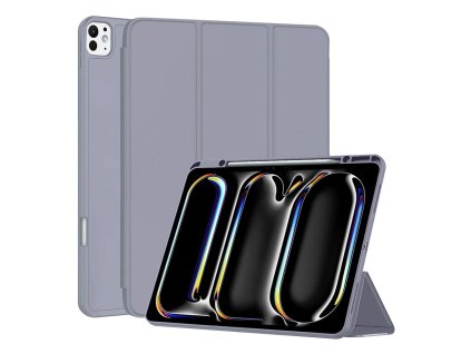 47682 techsuit flex trifold s drziakom na pero puzdro na ipad pro 13 2024 fialova