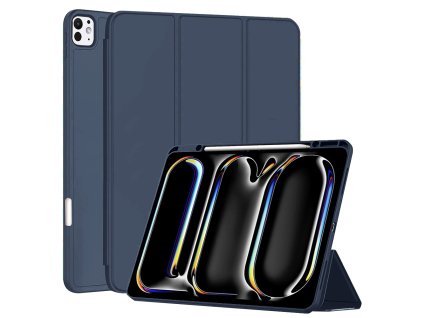 47676 techsuit flex trifold s drziakom na pero puzdro na ipad pro 13 2024 tmava modra