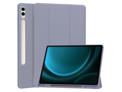38480 techsuit flex trifold ochranne puzdro s drziakom na ceruzku samsung galaxy tab s9 fe plus fialove
