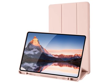 32122 techsuit flex trifold ochranne puzdro s drziakom na pero samsung galaxy tab s6 lite 2020 2022 2024 ruzova