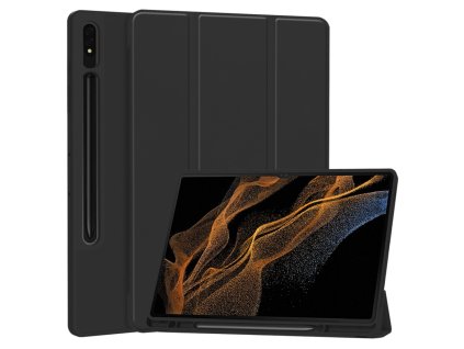 32059 techsuit flex trifold ochranne puzdro s drziakom na pero samsung galaxy tab s8 ultra cierny