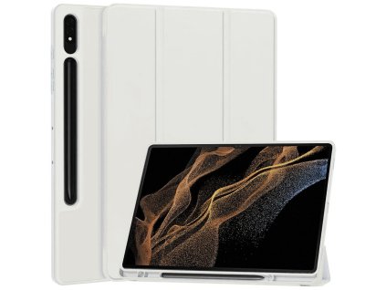 32077 techsuit flex trifold ochranne puzdro s drziakom na pero samsung galaxy tab s8 ultra siva
