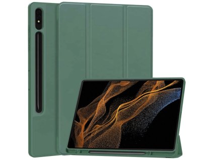 32074 techsuit flex trifold ochranne puzdro s drziakom na pero samsung galaxy tab s8 ultra zelena