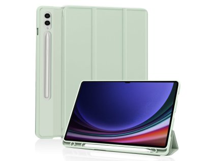 32050 techsuit flex trifold ochranne puzdro s drziakom na pero samsung galaxy tab s9 ultra matcha zelena