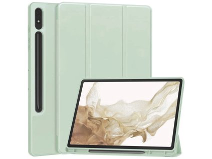 35410 techsuit flex trifold puzdro s drziakom na ceruzku samsung galaxy tab s7 s8 matcha zelene