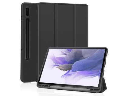 35491 techsuit flex trifold puzdro s drziakom na ceruzku samsung galaxy tab s7 fe cierne