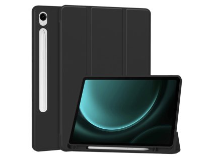 35437 techsuit flex trifold puzdro s drziakom na ceruzku samsung galaxy tab s9 fe cierne