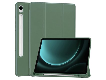 35458 techsuit flex trifold puzdro s drziakom na ceruzku samsung galaxy tab s9 fe zelene