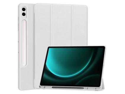 35476 techsuit flex trifold puzdro s drziakom na ceruzku samsung galaxy tab s9 fe plus sive