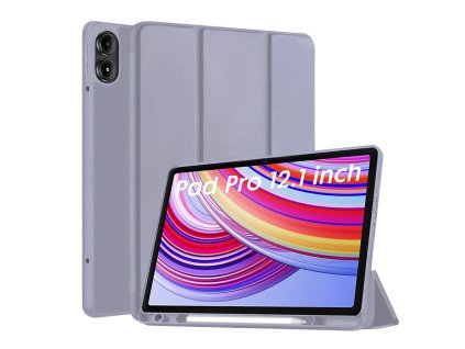 35698 2 techsuit flex trifold puzdro s drziakom na ceruzku xiaomi redmi pad pro poco pad fialove