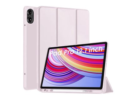 35686 2 techsuit flex trifold puzdro s drziakom na ceruzku xiaomi redmi pad pro poco pad ruzove