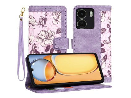 42237 techsuit flipcraft otvaraci obal pre xiaomi redmi 13c 4g poco c65 tajomna fialova