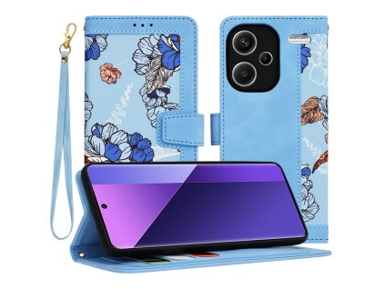 36931 techsuit flipcraft otvaracie ochranne puzdro xiaomi redmi note 13 pro 5g ziariva modra
