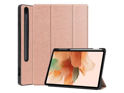 28133 techsuit foldpro ochranne puzdro pre samsung galaxy tab s7 plus s8 plus s7 fe ruzove zlata
