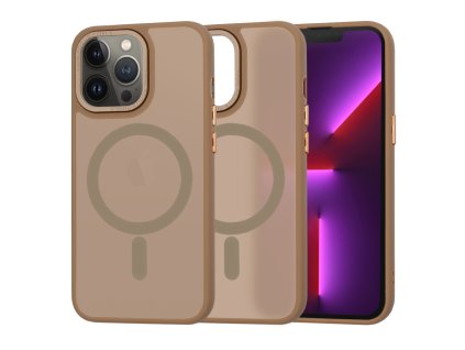51801 techsuit halofrost magsafe series puzdro pre iphone 13 pro pieskovohnede sandstone brown