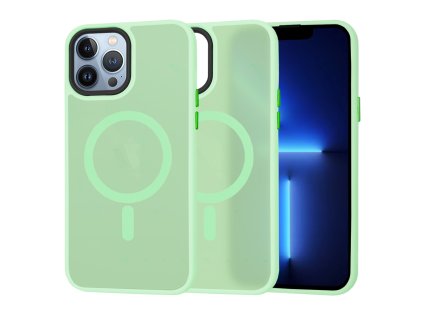 50391 techsuit halofrost magsafe series puzdro pre iphone 13 pro max svetlozelene light green