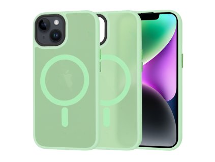 50412 techsuit halofrost magsafe series puzdro pre iphone 14 svetlozelene light green