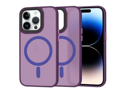 50439 techsuit halofrost magsafe series puzdro pre iphone 14 pro tmavofialove deep purple