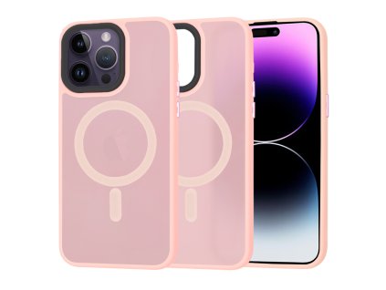 50448 techsuit halofrost magsafe series puzdro pre iphone 14 pro max ruzove pink