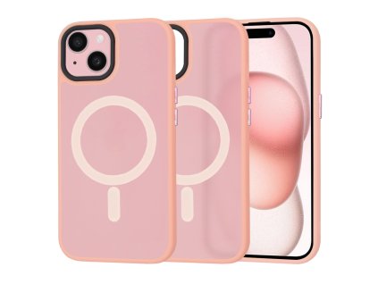50469 techsuit halofrost magsafe series puzdro pre iphone 15 ruzove pink