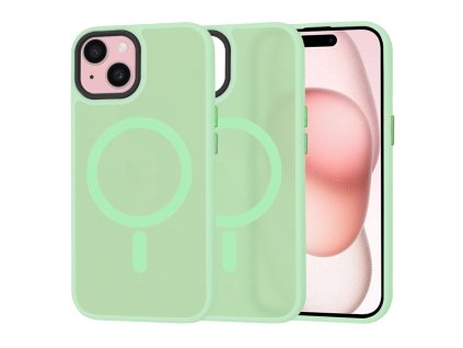 50490 techsuit halofrost magsafe series puzdro pre iphone 15 svetlozelene light green