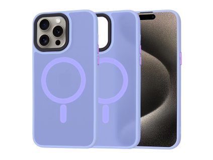 50526 techsuit halofrost magsafe series puzdro pre iphone 15 pro max svetlofialove light purple