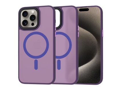 50523 techsuit halofrost magsafe series puzdro pre iphone 15 pro max tmavofialove deep purple