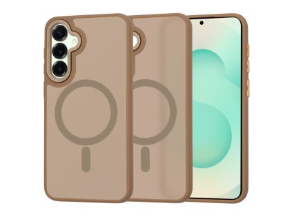 52884 5 techsuit halofrost magsafe series puzdro pre samsung galaxy s25 plus pieskovohnede sandstone brown