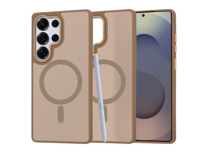 52887 5 techsuit halofrost magsafe series puzdro pre samsung galaxy s25 ultra pieskovohnede sandstone brown