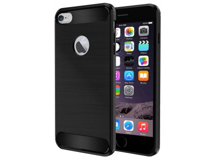 12274 techsuit karbonovy silikon ochranny obal na iphone 6 6s cierny
