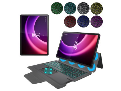 35533 techsuit keytab pro puzdro s rgb bezdrotovou klavesnicou lenovo tab p11 gen 2 11 5 cierne