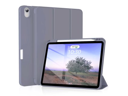 57750 techsuit knizkove puzdro flex trifold s drziakom na stylus pre ipad air 4 2020 air 5 2022 fialove