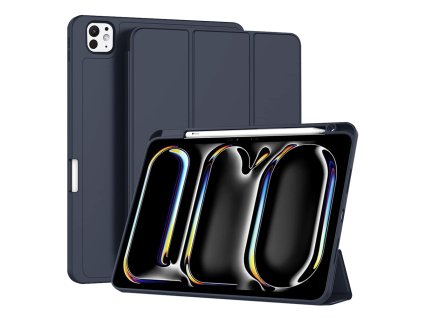 57789 5 techsuit knizkove puzdro flex trifold s drziakom na stylus pre ipad pro 11 2024 tmavomodre